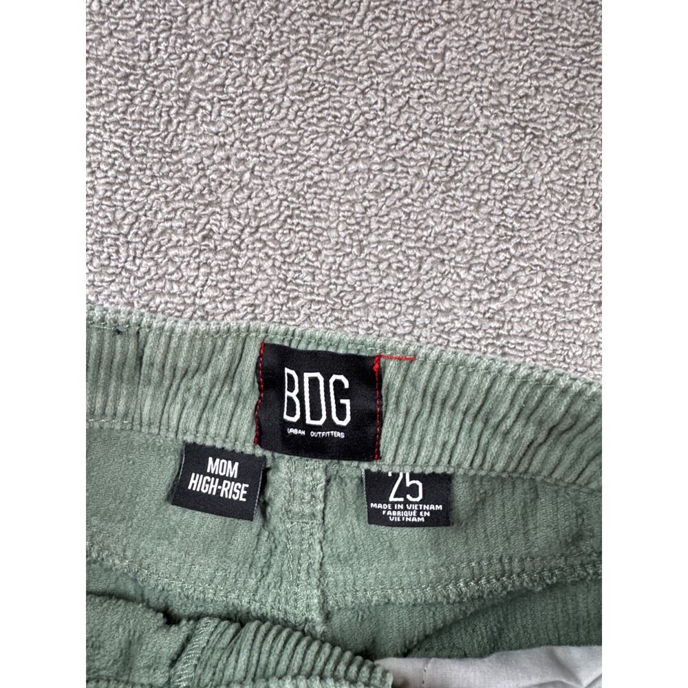 BDG Corduroy Pants Mom High Rise Cords Retro Green Size 25 - Picture 5 of 11